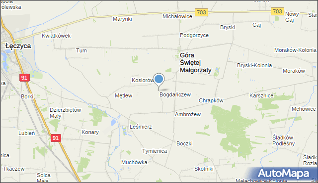 mapa Bogdańczew, Bogdańczew na mapie Targeo